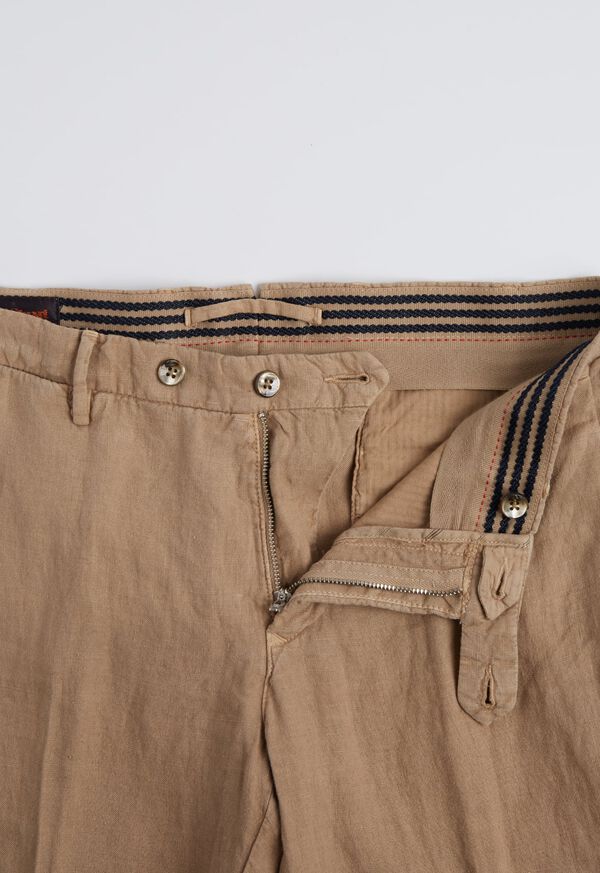 Paul Stuart Linen Khaki Garment Dyed Pant, image 2