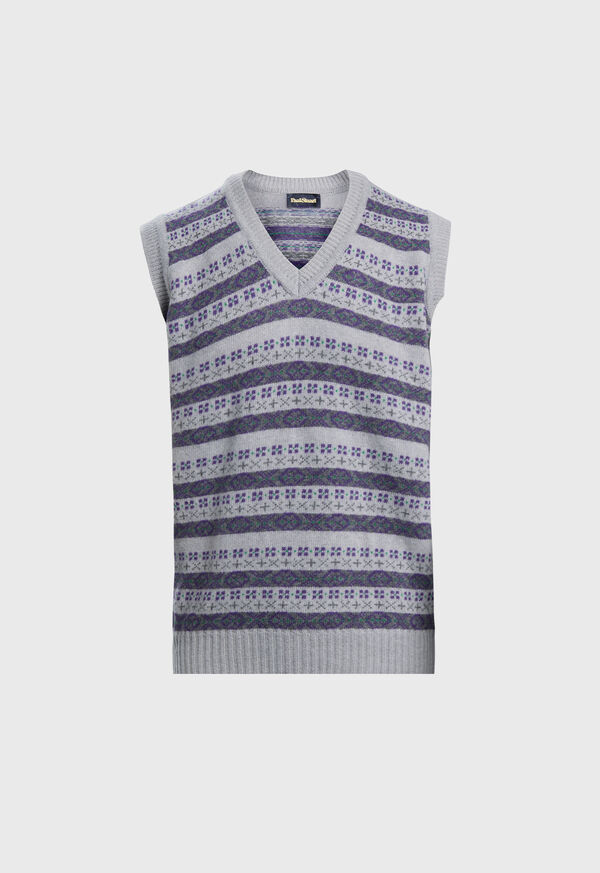 Paul Stuart Wool Fair Isle Sleeveless Pullover, image 1