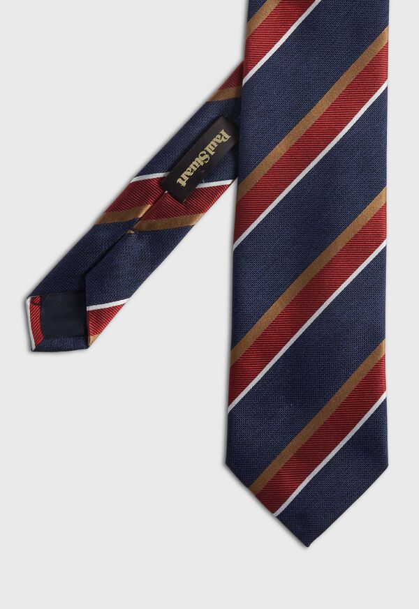 Paul Stuart Woven Silk Multicolor Stripe Tie, image 1