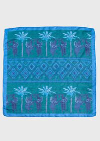 Paul Stuart Silk & Linen Tropical Print Bandana, thumbnail 2
