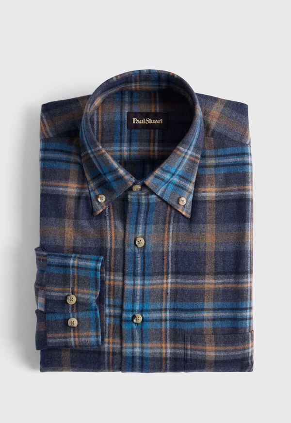 Paul Stuart Exaggerated Plaid Flannel Sport Shirt, image 1
