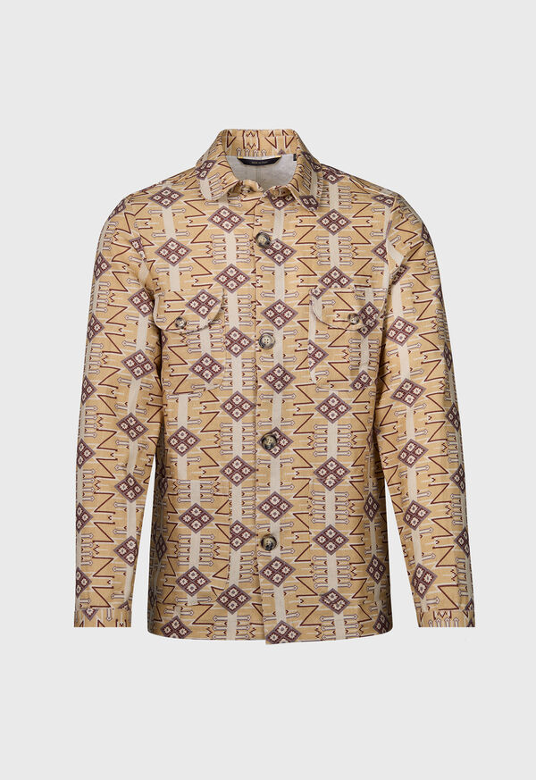 Paul Stuart Printed Linen Shirt Jacket, image 1