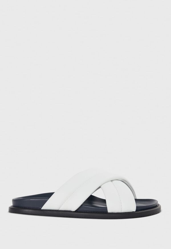 Paul Stuart Porto Leather Crossover Slide, image 1
