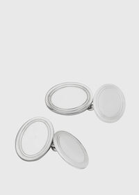 Paul Stuart Sterling Silver Double Oval Cuff Links, thumbnail 1