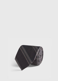Paul Stuart Silk Grenadine Stripe Tie, thumbnail 1
