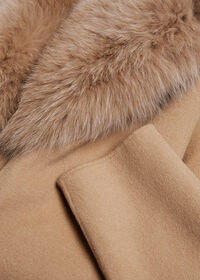 Paul Stuart Wool Blend Fur Shawl Collar Coat, thumbnail 2