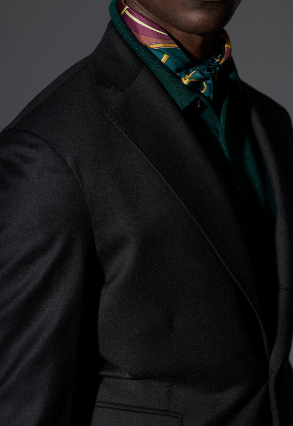 Paul Stuart Dark Olive Silk & Wool Jacket with Cashmere Polo, image 1