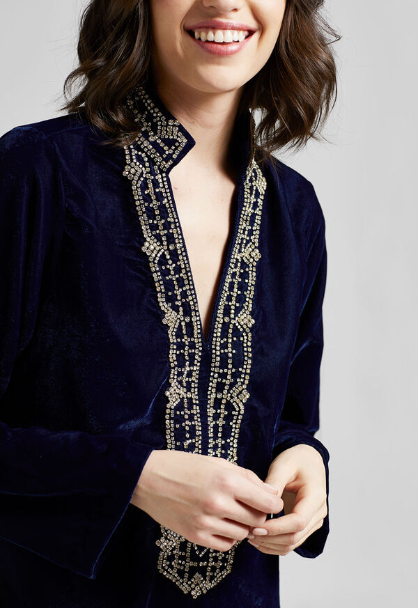 Paul Stuart Diamond Velvet Tunic, image 3
