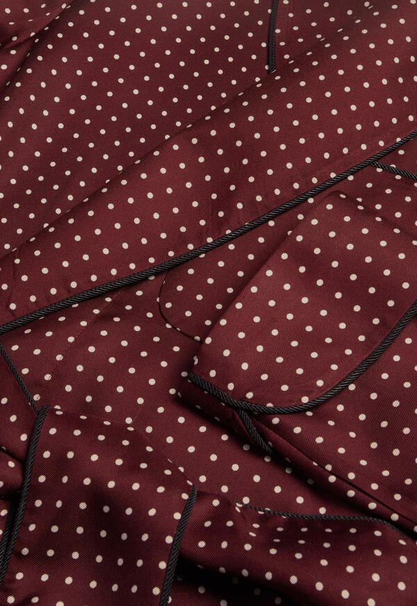 Paul Stuart Burgundy Silk Dot Robe, image 2