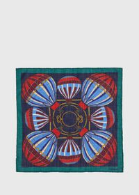 Paul Stuart Wool Hot Air Balloons Print Pocket Square, thumbnail 2