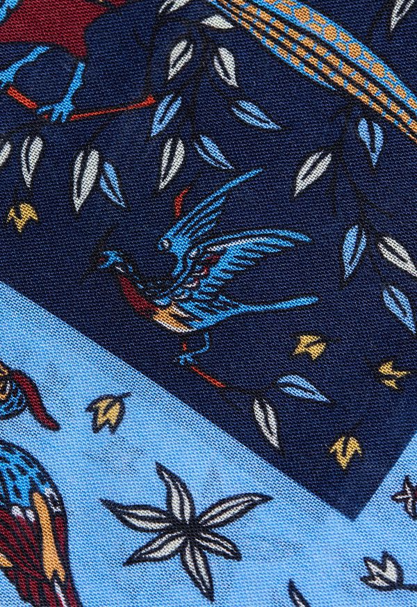 Paul Stuart Wool & Silk Forest Print Pocket Square, image 3