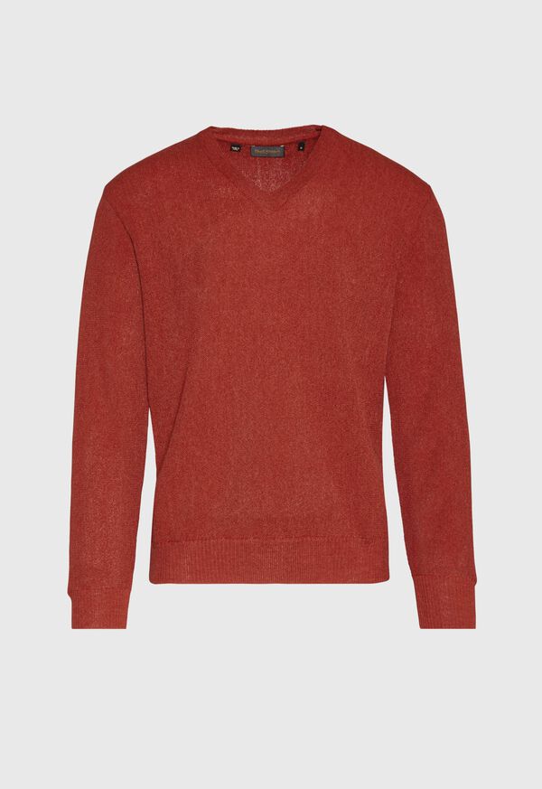 Paul Stuart Classic Alpaca Links V-Neck Sweater, image 5