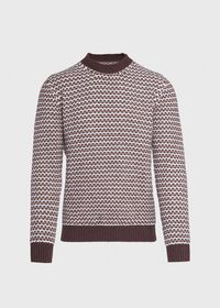 Paul Stuart Brown Fancy Weave Sweater, thumbnail 1