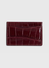 Paul Stuart Glazed Alligator Flat Card Case, thumbnail 1