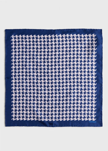 Paul Stuart Houndstooth Silk Pocket Square
