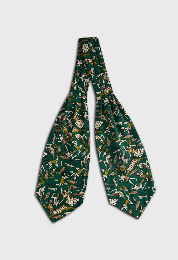 Paul Stuart Printed Silk Ascot, image 2