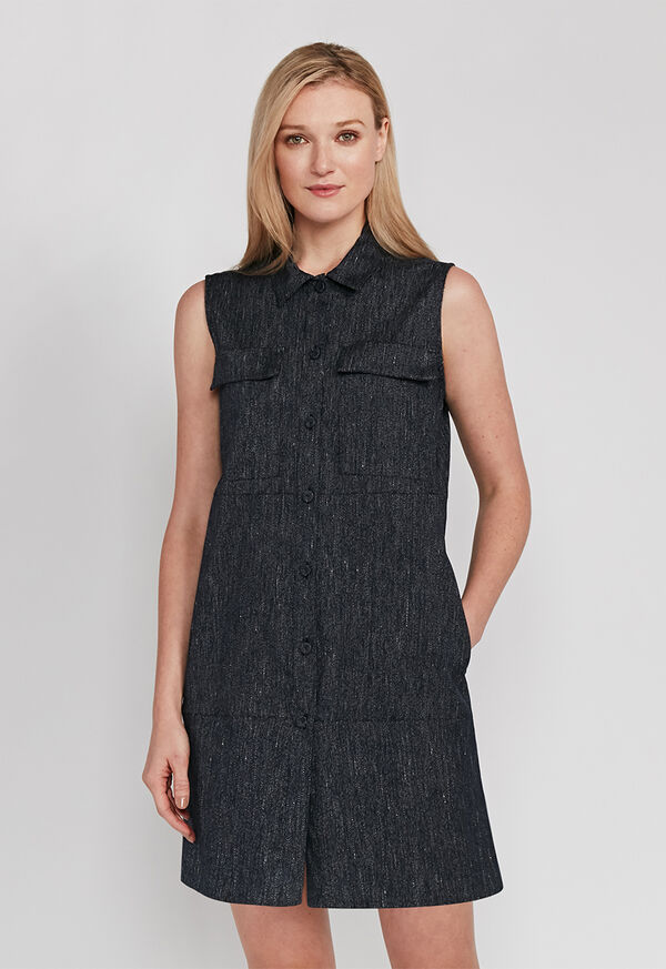 Paul Stuart Sleeveless Denim Dress, image 1