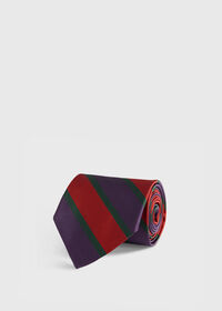 Paul Stuart Woven Silk Multi Color Stripe Tie, thumbnail 1