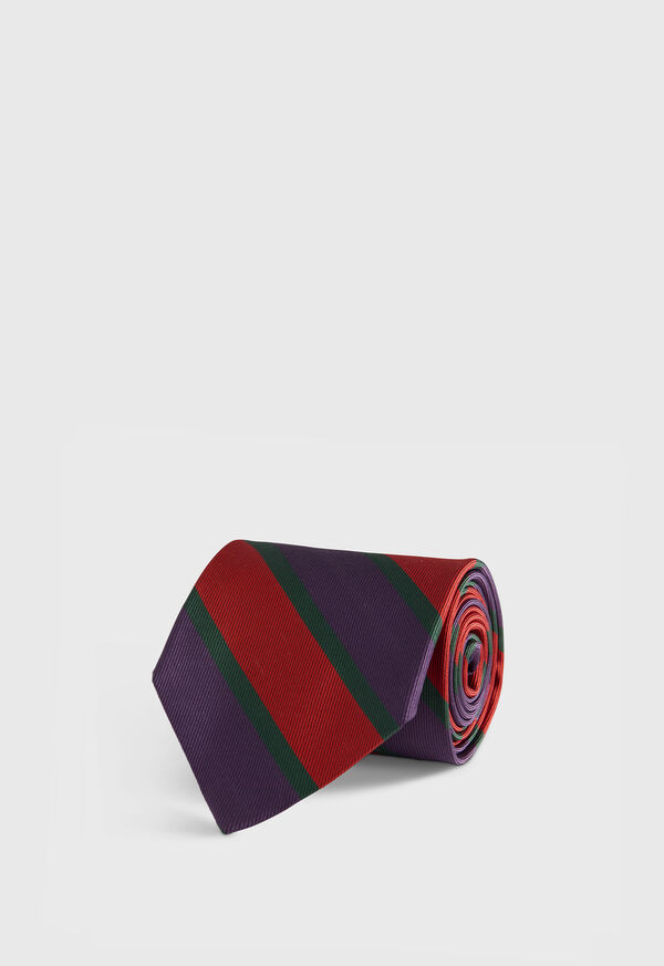 Paul Stuart Woven Silk Multi Color Stripe Tie, image 1