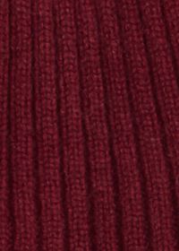 Paul Stuart Cashmere Ribbed Hat with Fur Pom, thumbnail 7