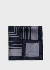 Paul Stuart Square Pattern Silk Pocket Square, thumbnail 1