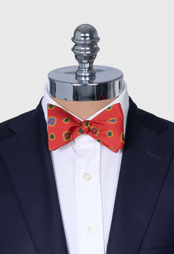 Paul Stuart Printed Silk Tossed Square Bow Tie, image 2