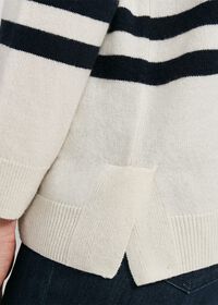 Paul Stuart Striped Boatneck Cashmere Sweater, thumbnail 4