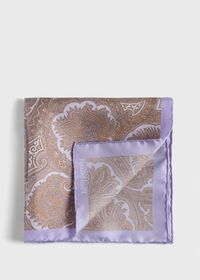 Paul Stuart Printed Silk Paisley Pocket Square, thumbnail 1
