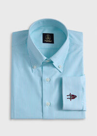 Paul Stuart Striped Oxford Logo Sport Shirt, thumbnail 1