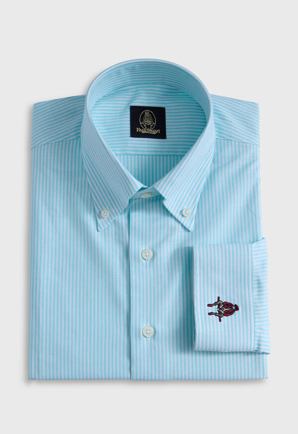 Paul Stuart Striped Oxford Logo Sport Shirt, image 1