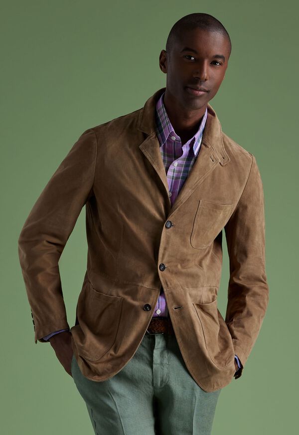 Paul Stuart Stand Collar Suede Jacket, image 2
