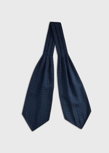 Paul Stuart Micro Medallion Print Silk Ascot