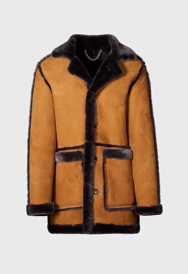 Paul Stuart Shearling Coat with Trim, image 1