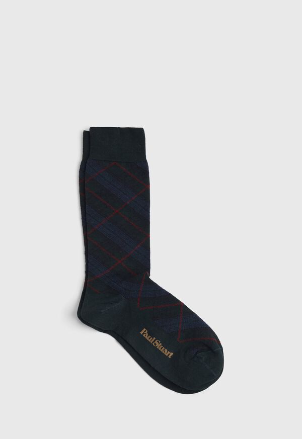 Paul Stuart Tartan Holiday Sock, image 1