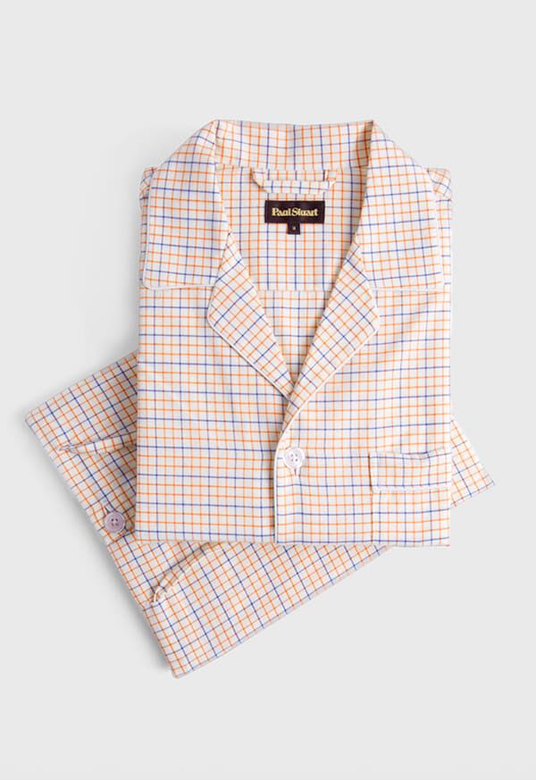 Paul Stuart Brushed Cotton Tattersall Pajama, image 1