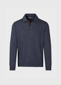 Paul Stuart Cashmere Polo with Suede Trim, thumbnail 1