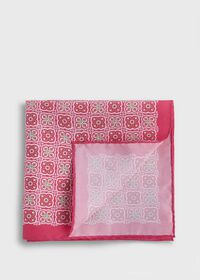 Paul Stuart Silk Medallion Print Pocket Square, thumbnail 1