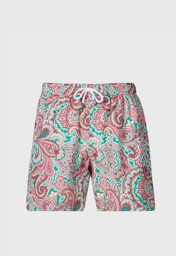 Paul Stuart Paisley Print Swim Trunk, image 1