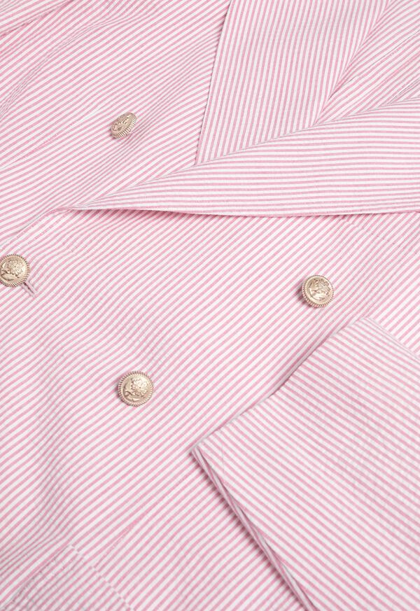 Paul Stuart Pink & White Cotton Seersucker Jacket, image 2