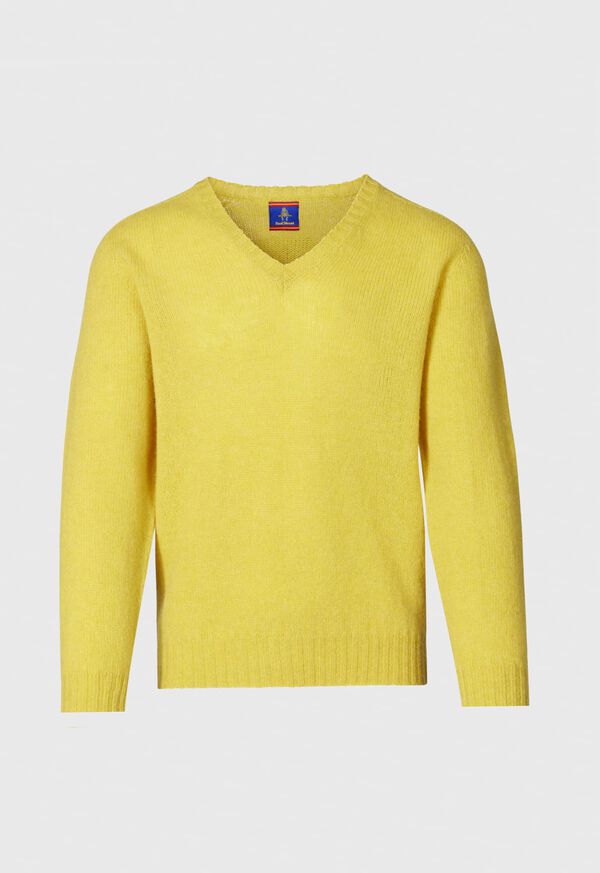 Paul Stuart Shetland Wool V-Neck Sweater