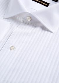 Paul Stuart White Formal Dress Shirt with Narrow Pleats, thumbnail 2