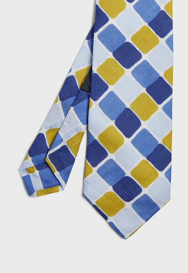 Paul Stuart Printed Curved Squares Tie, image 1