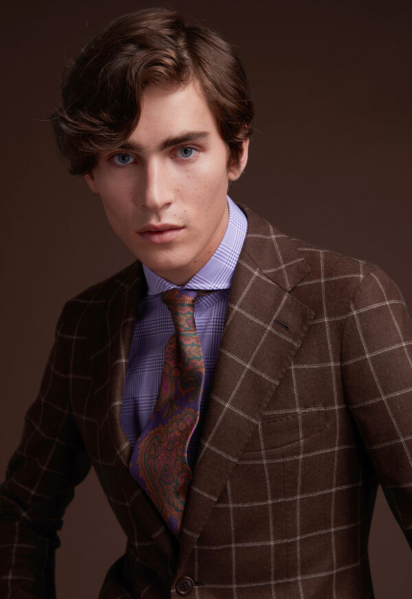 Paul Stuart Plum Plaid Dress Shirt, image 2