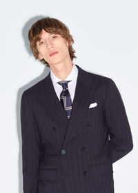 Paul Stuart All Year Wool Double Breasted Stripe Suit, thumbnail 3