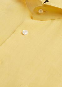 Paul Stuart Yellow Long Sleeve Linen shirt, thumbnail 2