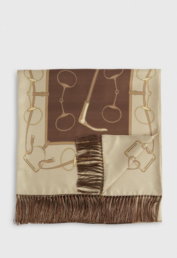 Paul Stuart Printed Equestrian Silk Scarf, image 1
