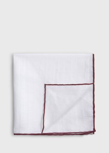 Paul Stuart Handkerchief with Contrast Border