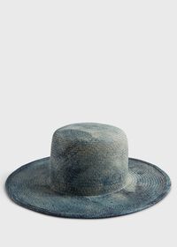 Paul Stuart Hand Crafted Indigo Straw Hat, thumbnail 1