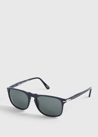 Paul Stuart Persol® Black Sunglasses with Green Lens, thumbnail 2