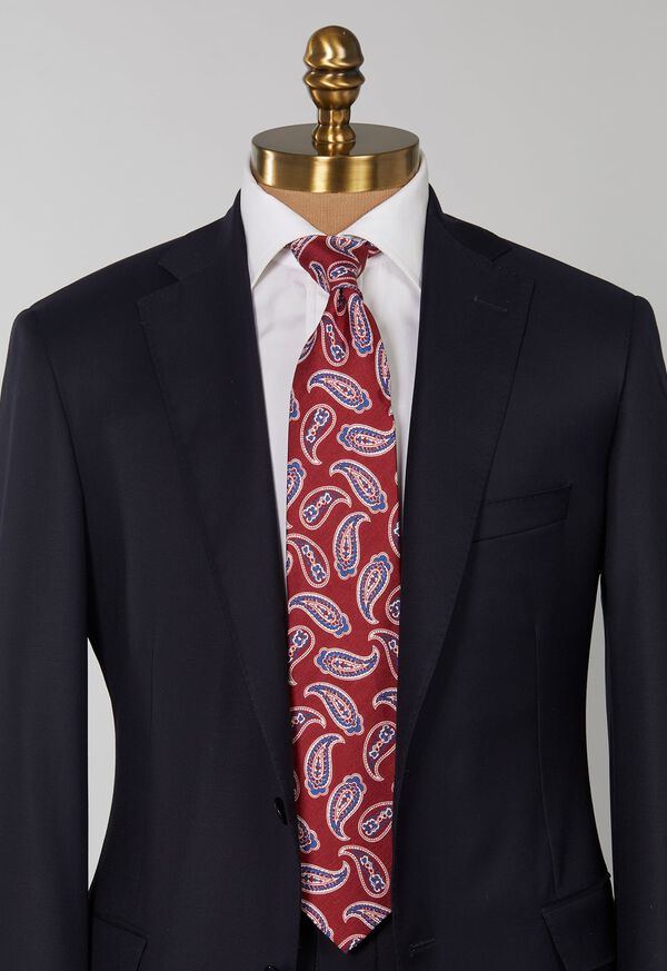 Paul Stuart Linen Blend Summer Paisley Tie, image 2